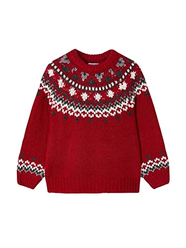Mayoral Jacquard Sweater for Girls Red