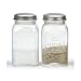RSVP Retro Clear Glass Salt and Pepper Shaker Set
