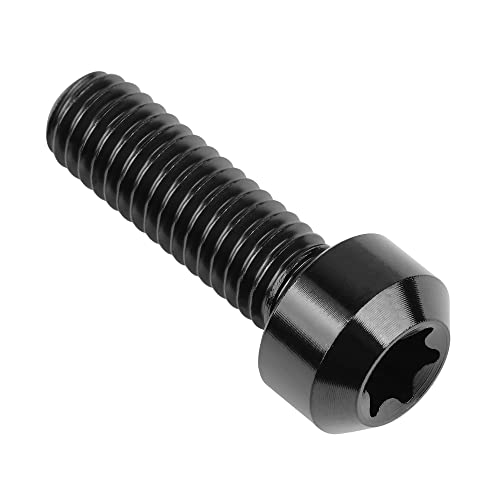 Image of Titanium Torx Square Head M6 x 10 15 20 25 30 35 40 45 50 60 65 70 80mm Screw Pack of 5 (Black, M6x20mm)