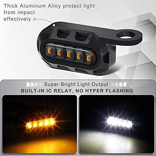 Quasco Led Motorcycle Turn Signals Switchback Mini Blinkers Handlebar Marker Light Compatible With Harley Sportster 1200 Iron 883 #TOP2