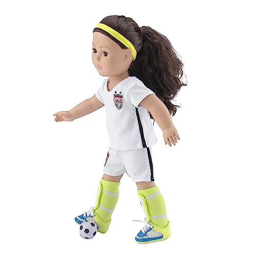 Emily Rose 18 Inch Doll Usa Soccer Sports Uniform, Including Detailed Emboirdered Patches, Gold Medal And Shoes! | Fits Most 18" Dolls #TOP3