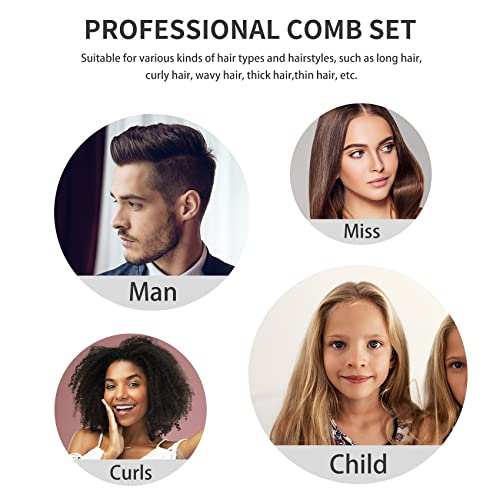 Zhailyn 5 Pcs 9-Row Cushion Nylon Bristle Styling Brush Wide Tooth Comb Detangler Set Shaping Alligator Hair Clips For Curly Hair, Long Hair, Wet Hair In All Types, Combing, Hair Pick And Styling Hair thumb #6