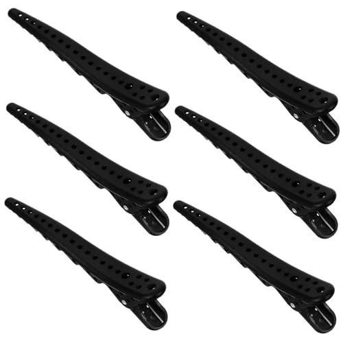 CANIGHT 6stücke Haarklammern Für Styling Farbige Haarclips Für Friseure Langlebige Abteilclips Mit Praktischem Lochdesign Für Make-up Und Frisurenpflege