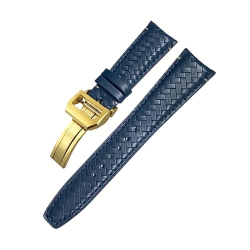 [ȓX] J[uGhDvoh 20 ~[g 21 ~[g 22 ~[g Fit For IWC |gM[[ɓK pCbg̃n~gɓK WYuɓK U[vXgbv(Blue Gold Buckle,22m