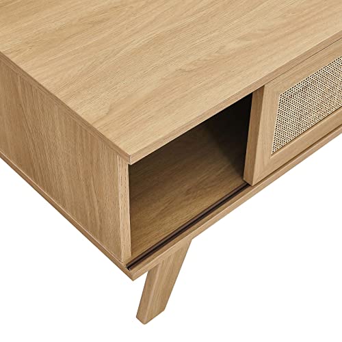 Modway Soma 43" Rattan Coffee Table, Oak #TOP5