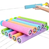 Wasserpistole Schaumstoff Kinder 10 Stück, Wasserspritzpistolen Schaumstoff 10cm Reichweite Wasserspritzer Sommer Spielzeug Garten Pool Party Mitgebsel für Kinder Jungen Mädchen