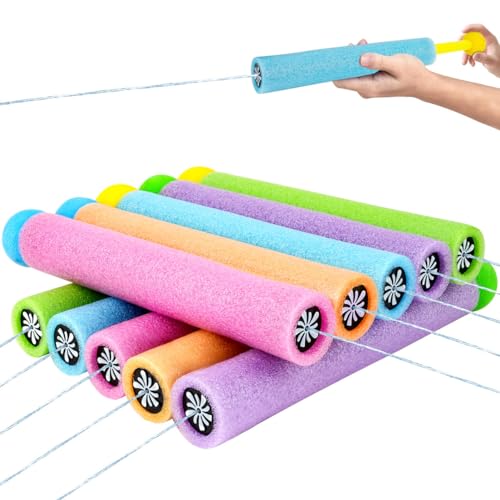 Wasserpistole Schaumstoff Kinder 10 Stück Wasserspritzpistolen Schaumstoff 10cm Reichweite Wasserspritzer Sommer Spielzeug Garten Pool Party Mitgebsel für Kinder Jungen Mädchen