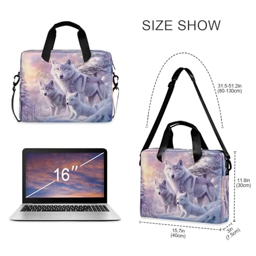 Bolso maletín para laptop ALAZA Wolf Family miniatura 4
