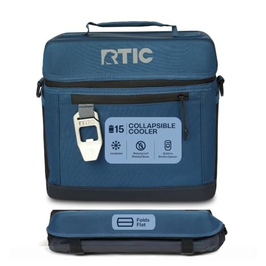 RTIC 15 Can Everyday Cooler, Soft Sided Portable Insulated Cooling for Lunch, Beach, Drink, Beverage, Travel, Camping, Picnic, for Men and Women, Navy