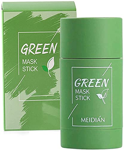 Green tea Cleansing mask stick face blackhead remover moisturising purifying oil control anti-acne aging wrinkles shrink pores (Green Tea), 40 g (Pack of 1)