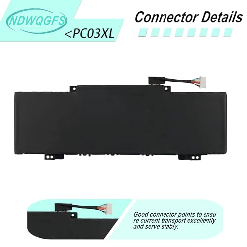 Image of PC03XL Laptop Battery Replacement for HP Pavilion x360 14-dy 14-dw 15-er Pavilion Aero 13-be Envy x360 14-ES Series 11.55V 43.3Wh Compatible with M24648-005 HSTNN-OB1W M24421-AC1