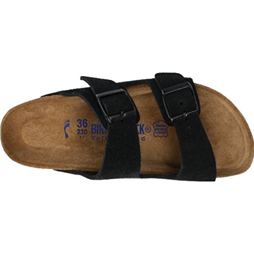 Image of Birkenstock Arizona Soft Footbed Black Suede Narrow Width - EU Size 44 / Men's US Size 11-11.5