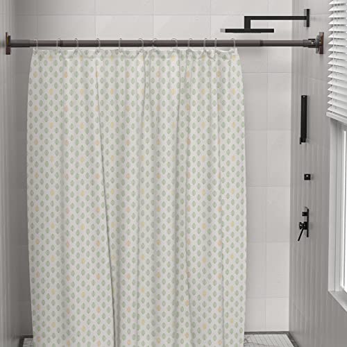 Smodbrodre Shower Curtain Rod - 32-80 Inch Brown Spring Tension Shower Curtain Rods For Bathroom With Shower Rod Holders, 1 Inch Stainless Steel Shower Curtain Rod No Drill, Non-Slip #TOP7