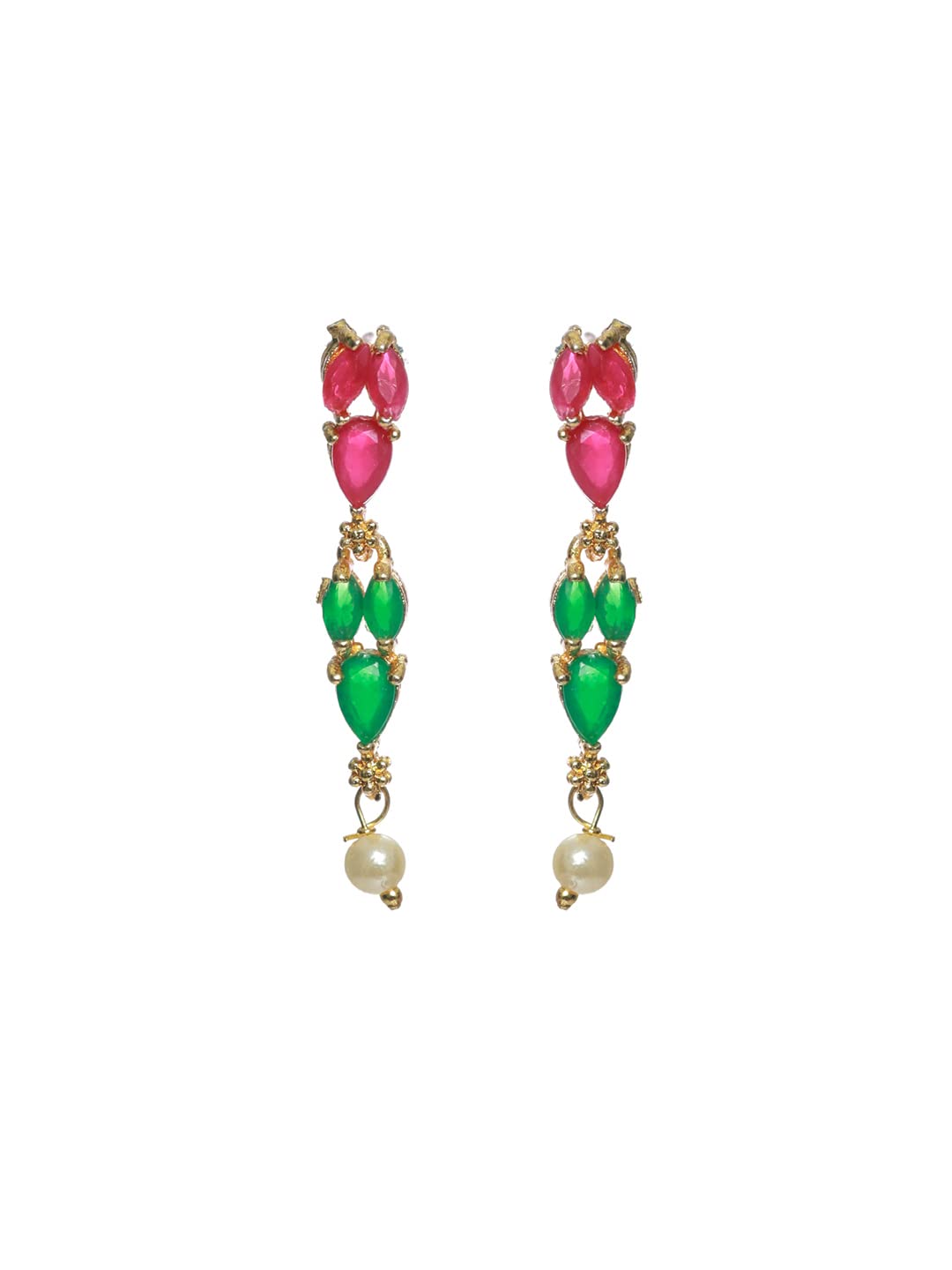 Leaf Pattern Plated Jewellery Set, Nature Inspired