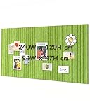 240x120cm Korktafel große Pinnwand, dekorative Pinnwand aus Filz, 0,9cm dick, faltbare Fototafel mit selbstklebendem Klebeband, Sichttafel für Wände in der Schule