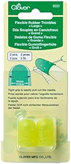 Clover 6032 Flexible Rubber Large Thimble, Yellow 2, 18mm