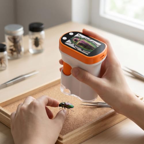 Microscopio digital para niños: explora el jardín con pantalla de 2,4 pulgadas 7