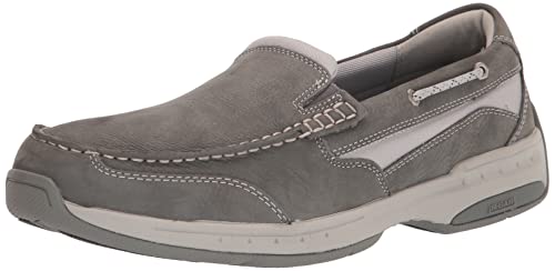 Dunham Men's Captain Venetian Boat Shoe, Grey, 14 X-Wide #TOP29