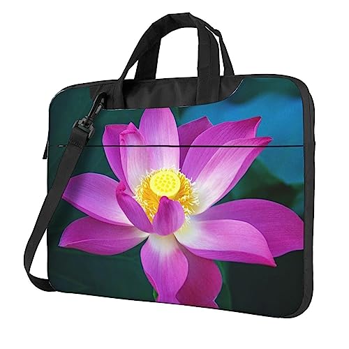 Sac ordinateur portable à bandoulière fleur de lotus pour femme active