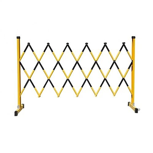 Valla de metal móvil retráctil para construcción de carreteras, seguridad de piscina, 1,2 x 3,5 m, color negro, ampliable