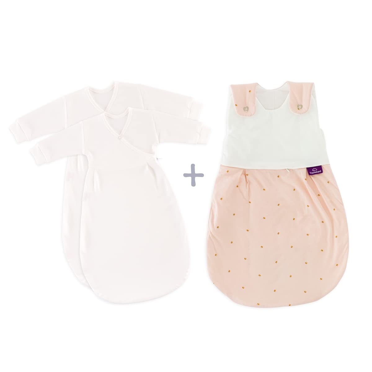 Träumeland Babyschlafsack LIEBMICH 3-teilig Set Märchengold, Größe 56/62