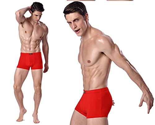 Men's Underwear Comfort Modal Boxer Briefs 5 Pack Bulge Pouch Trunk Underpants4