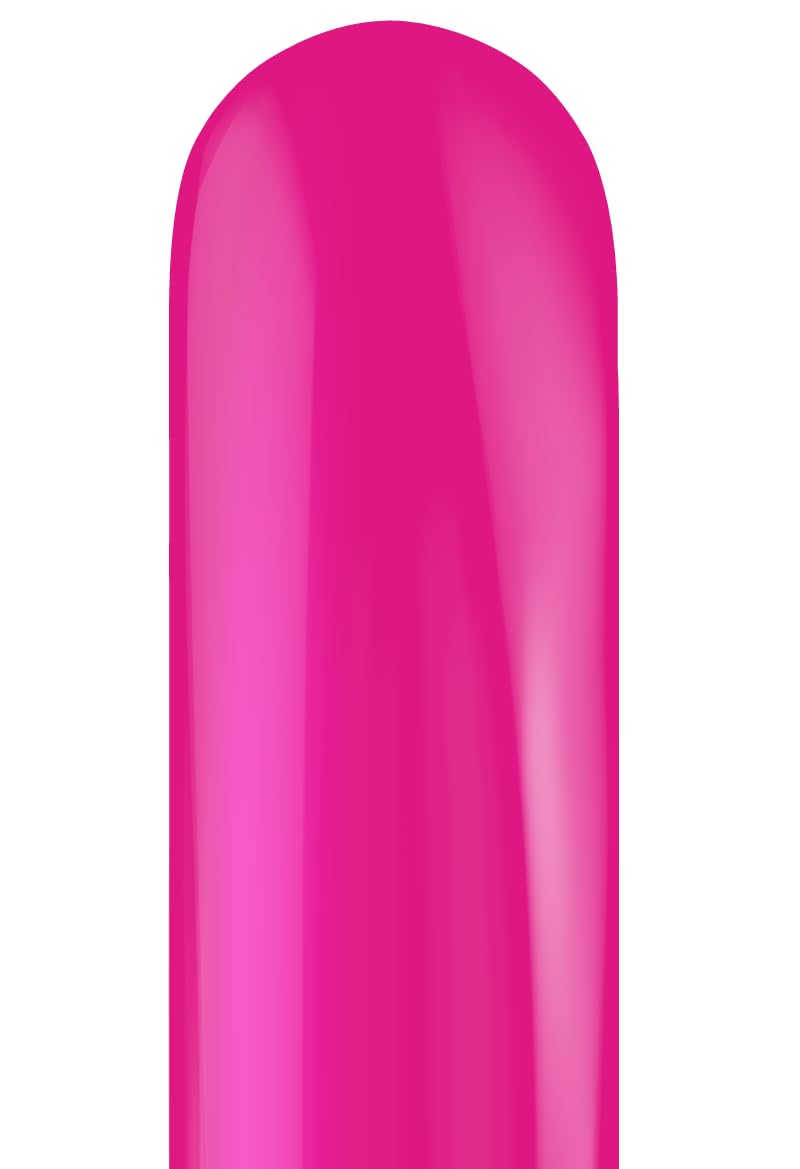 Tuf Tex Hot Pink Latex Twisting Balloons, 260 Size, 50 Count, for Balloon Animals and Sculptures