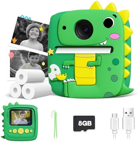 Kids Camera Instant Print, 1080P Kids Digital Camera, Girls Boys ...