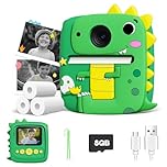 Kids Camera Instant Print, 1080P Kids Digital Camera, Girls Boys Toys Age 3-9, Christmas Birthday Gifts Toys for 3 4 5 6 7 8 9 Year Old Boys Girls (Green)