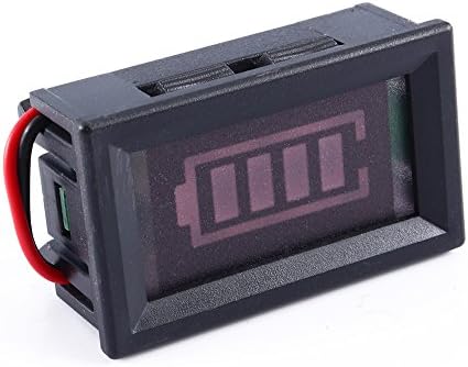 Akozon 12 V battery level indicator, lead acid batteries, battery indicator, capacity LED tester meter MP