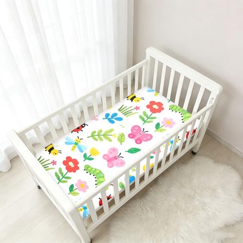 Drap de berceau Garden Bugs idéal pour décorer la chambre de bébé