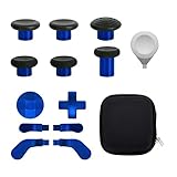 13 in 1 Metal Thumbsticks for Xbox One Elite Series 2, Elite Series 2 Controller Accessory Parts, Gaming Accessory Replacement, Metal Mod 6 Swap Joysticks, 4 Paddles, 2 D-Pads, 1 Tool(Plating Blue)