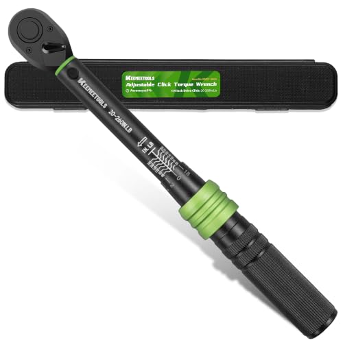 KEEMEETOOLS 1/4 Inch Drive Torque Wrench 20-260 In-Lb for Bike Repair