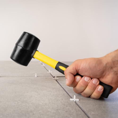 Hardy Universal 2K Rubber Mallet 2-Component Handle with Non-Slip Coating Work Comfort Safety Contoured Precise Solid Colour Black 65 mm