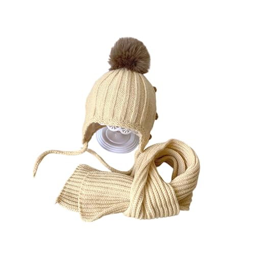 Bufanda y gorro elástico cálido de niños para clima frío