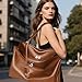 Genuine Leather Tote Bag for Women: Fashion Shoulder Handbag Ladies Top-handle Satchel Purse for Ladies (X Large Brown)