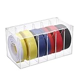 OGANAZI Dust-Free Karate 6 Belts Display Rack, Acrylic Clear Belts Display Case with Cover Lid, Wall-Mounted Martial Arts Belts Holder Box for BJJ, Karate, Taekwondo Learners Achievement Collection