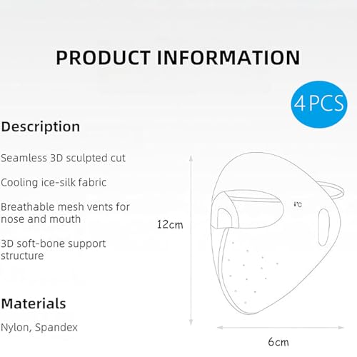 Image of 4Pcs Breathable UV Protection Full Face Mask Set, Comfortable Sun-proof Full Face Cover, Perfect for Cycling, Daily Commute and all kinds of Outdoor Activities for Women