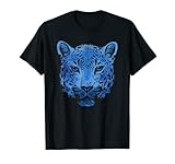 Blue Leopard. Stay Wild! Leopard Leo Jaguar Raubkatze Wildkatze Design für Kinder, Erwachsene, Damen, Herren, die große Katzen lieben. Schöne auffällige Leoparden Kopf Grafik als Geschenkidee für das nächste Abenteuer durch Sahara in Afrika, Asien, Indien.