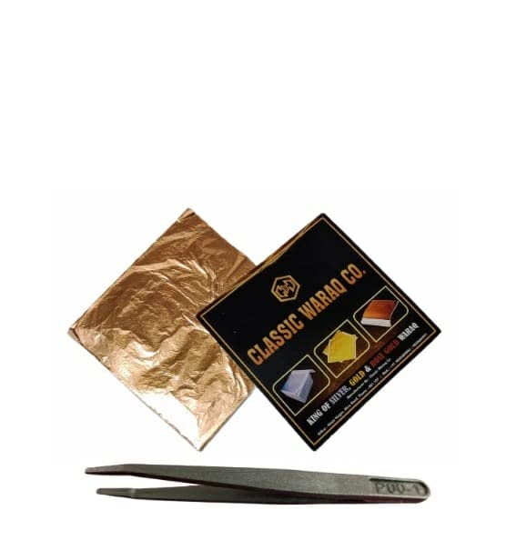 CLASSIC WARAQ CO. Gold, Silver, Copper Leaf Sheets, 8.11cm" by 8.11cm" Gilding Foil Gold Foil Paper for Paintings| Arts Crafts| Nail Deco|Furniture (20each)-image-42