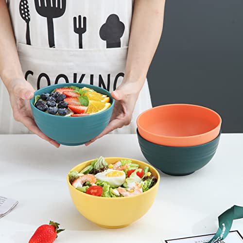 Kyraton Cereal Bowls 4 Pieces, Unbreakable And Reusable Light Weight Bowl For Rice Noodle Soup Snack Salad Fruit Dishwasher Safe, Microwave Safe Bpa Free ( Mutil Color) #TOP3