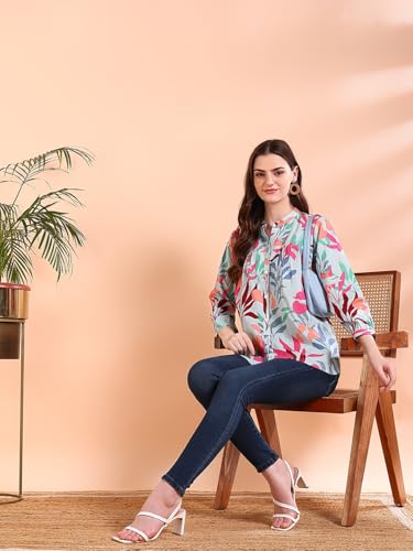 Image of Maaesa Tie-Dye Crepe Loose Fit Shirt