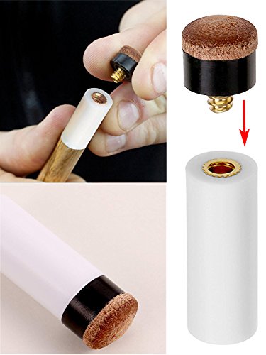 Kenkio 40 Pieces 12Mm Cue Tips Pool Billiard Cues Tips Replacement With Pool Cue Stick Ferrules For Snooker #TOP2