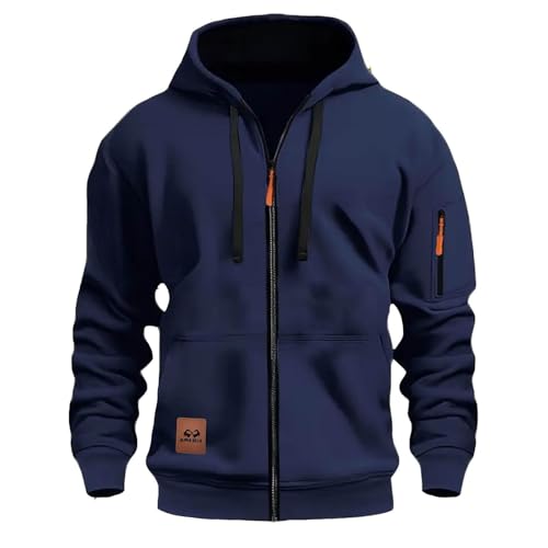 Sweat à capuche de sport avec poche zippée pour homme contre le froid