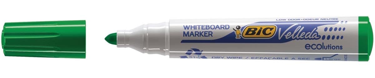 BIC Rotuladores de tiza líquida Velleda Ecolutions 1701 Verde (12 Piezas)