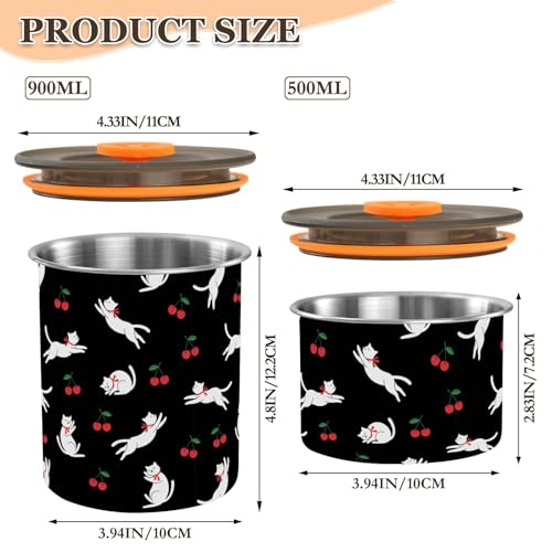 Envase hermético para café DOMIKING acero inoxidable 900ml miniatura 2