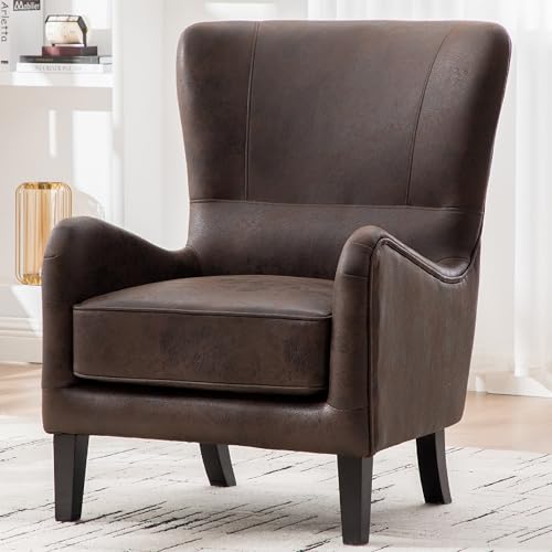 Sillón Plegable Cuero Marrón miniatura 1