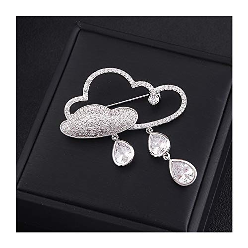 XinQing-Broche Broche de Nuage de gouttelettes d'eau de Nuage Broche en Cristal atmosphérique Simple (Color : B) Cover