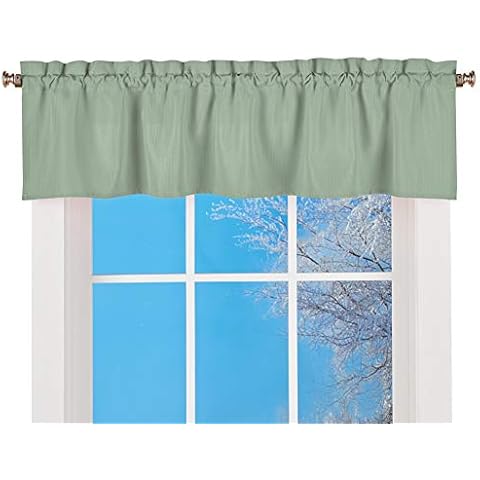 Lorraine Home Fashions Ribcord Valance, 54-Inch x 12-Inch, Sage Cover