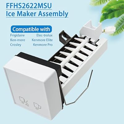 Refrigerator Ice Maker Replace for Frigidaire FFHS2622MSU FFHS2622MSYA FFHS2622MBQA FFHS2622MS3 FFHS2622MSJ FFHS2622MSS FFHS2622MSVA FFHS2622MSWA FFHS2622MSP FFHS2622MSQ FFHS2622MST